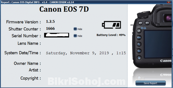 Canon 7D (Made in Japan)